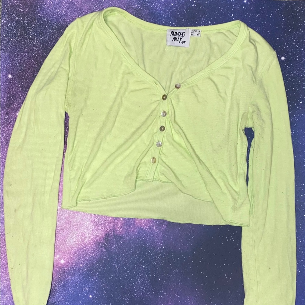 Green button up